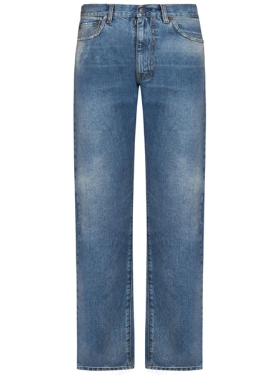 Shop Maison Margiela Blue Straight-leg Cotton Denim Jeans