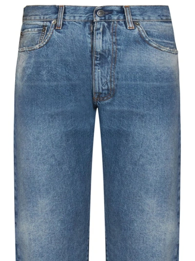 Shop Maison Margiela Blue Straight-leg Cotton Denim Jeans