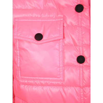 Shop Moncler Logo Padded Jacket In Pink