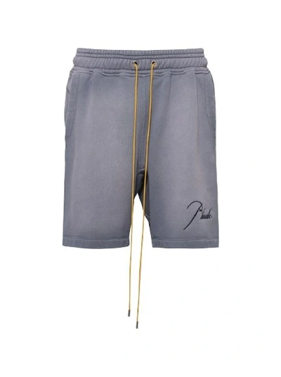 Shop Rhude Sweat Shorts In Grey