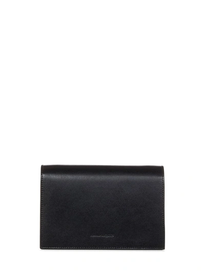 Shop Alexander Mcqueen Black Calfskin Leather Shoulder Bag