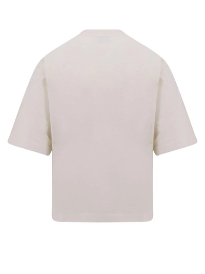 Shop Off-white Cotton T-shirt With Logo Print In White