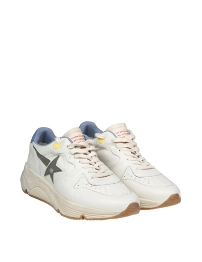 Shop Golden Goose Running Sneakers White And Green