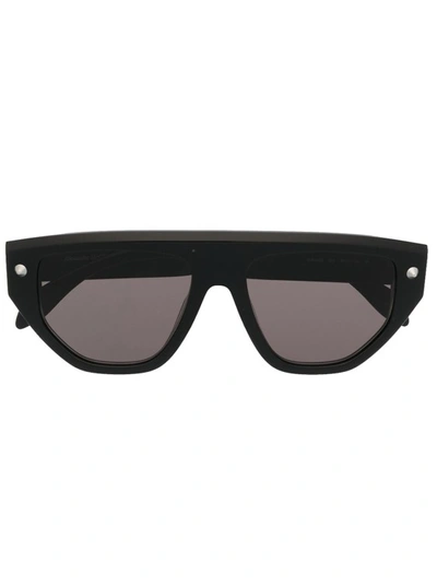 Shop Alexander Mcqueen Stud Sunglasses In Black