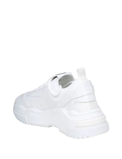Shop Philipp Plein White Jersey Hi Top Sneakers