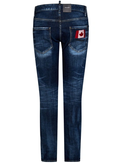 Shop Dsquared2 Straight Leg Blue Jeans