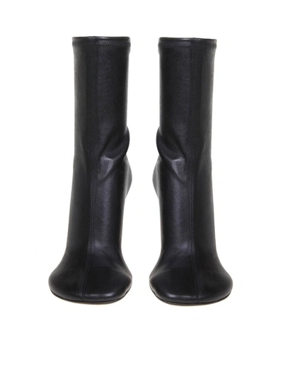 Shop Lanvin Boots In Leather Color Black