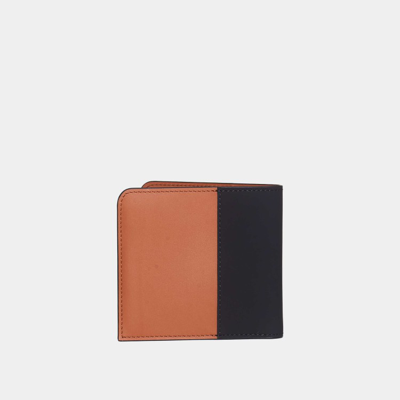 Shop Hogan Leather And Black Wallet In Brown