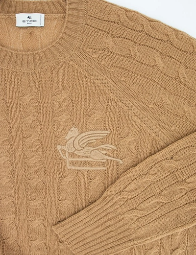 Shop Etro Beige Knit Sweater In Brown