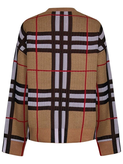 Shop Burberry Technical Cotton Sweater In Brown