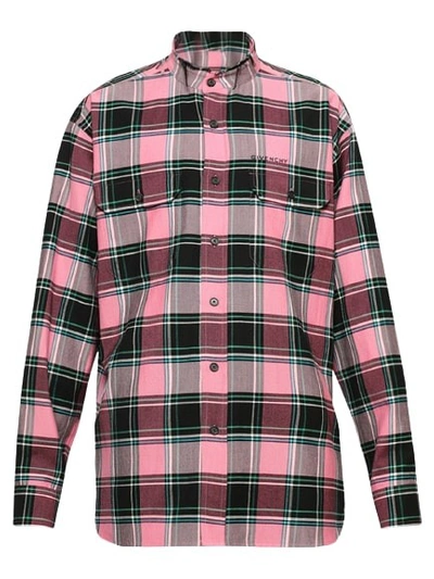 Shop Givenchy Lumberjack Shirt In Pink