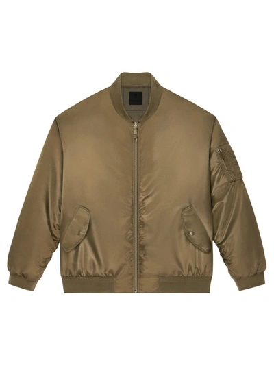 Shop Givenchy Oversized Bomber Jacket In Green