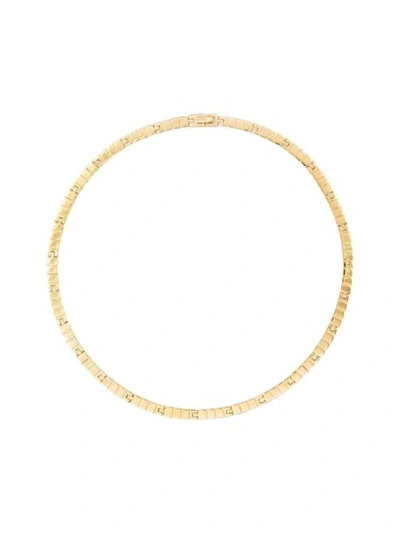 Shop Ivi Slim Slot Chain Princess Necklace In Gold