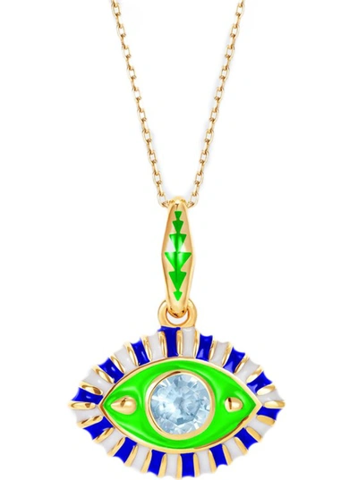 Shop Nevernot Life In Colour Eye Pendant Necklace In Not Applicable