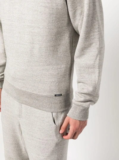 Shop Tom Ford Grey Cotton Sweatshirt