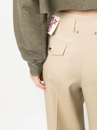 Shop Golden Goose Beige Wide-leg Trouser In Neutrals