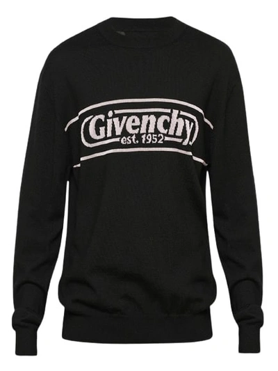 Shop Givenchy Merino Crewneck Sweater In Black