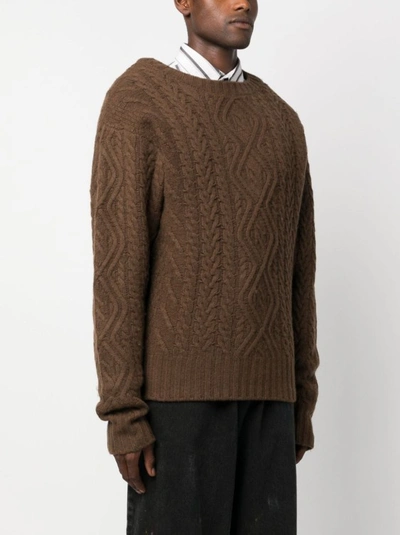 Shop Martine Rose Brown Knitted Sweater