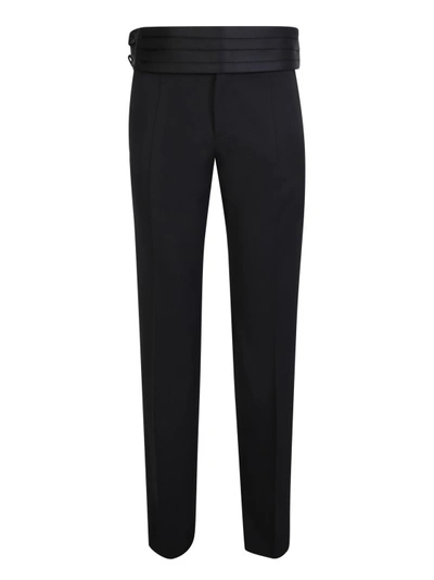 Shop Dolce & Gabbana Sallia Wool-blend Pants In Black