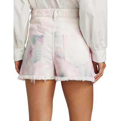 Shop Isabel Marant Etoile Lesia Denim Shorts In White