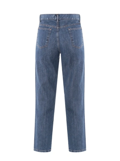 Shop Apc Five Pockets Jeans In Blue