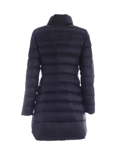 Shop Peuterey Black Sobchak Down Jacket With High Neck
