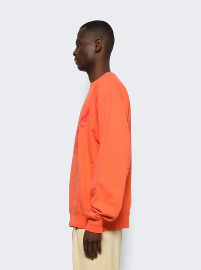 Shop Saint Michael Noise Crewneck Sweatshirt In Orange