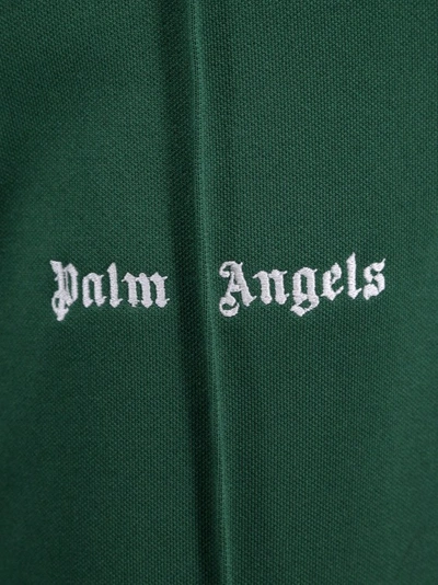 Shop Palm Angels Recycled Jersey Trouser With Logo Print In Black