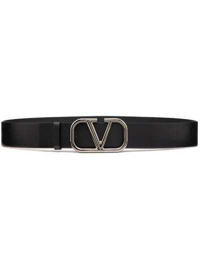 Shop Valentino Black Leather Belt