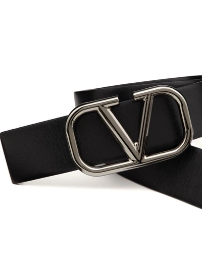 Shop Valentino Black Leather Belt
