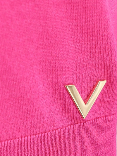 Shop Valentino Pink Cashmere And Silk Sweater
