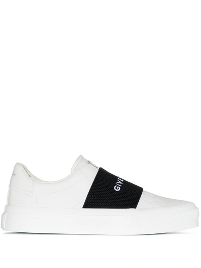 Shop Givenchy White Calfskin Leather Sneakers