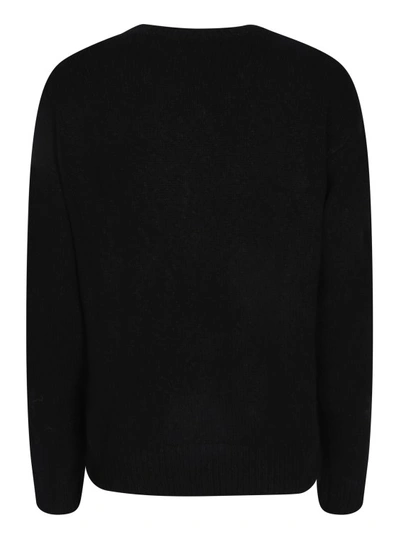 Shop Moncler Black Wool/polymide Blend Sweater