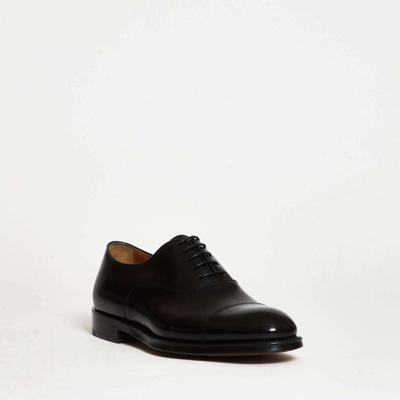 Shop Doucal's Oxford Lace-up In Black Leather