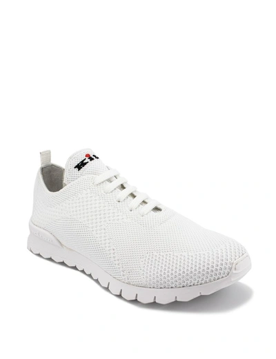 Shop Kiton White Knitted Fabric ''fit'' Runners