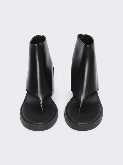 Shop Miu Miu Heeled Sandal Boot In Black