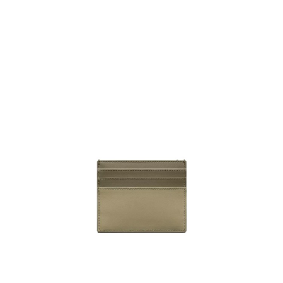 Shop Dior Leather Card Holder In Green