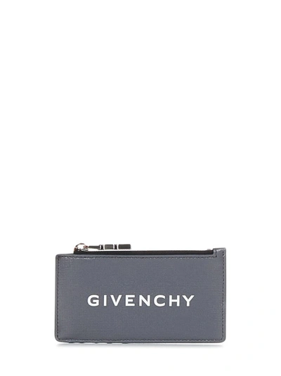 Shop Givenchy Grey Leather Wallet