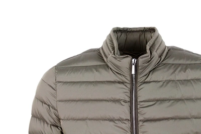 Moorer Bomber Jacket With Light Padding, Collar With Hidden Zip With Extractable Hood. Zip Closure In Militar