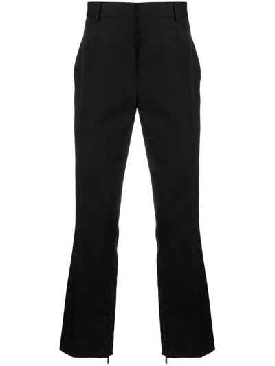 Shop Off-white Straight-leg Trousers In Black