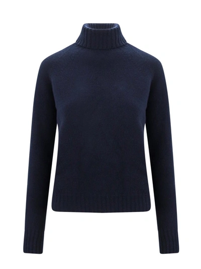 Shop Drumohr Blue Wool Sweater