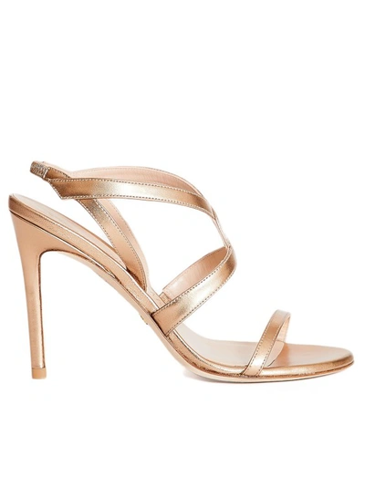 Shop Stuart Weitzman High Heel Bronze Sandals In Gold