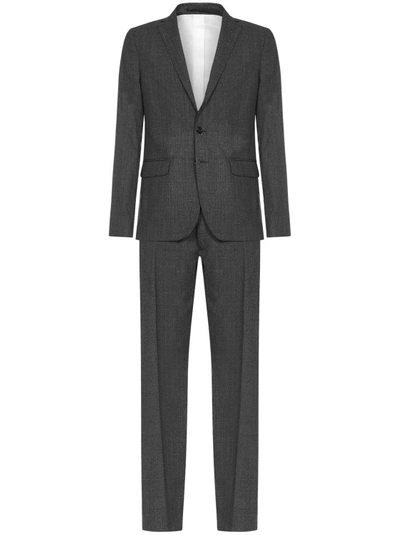 Shop Dsquared2 Gray Paris 2 Button Suit In Black