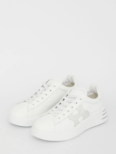 Shop Hogan Rebel Sneakers In White