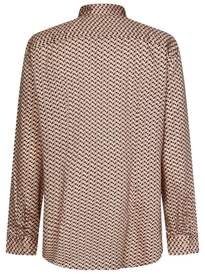Shop Etro Cotton Long-sleeved Shirt In Brown