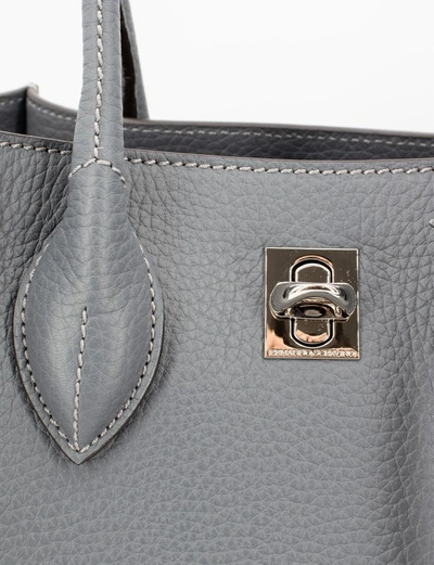 Shop Ermanno Scervino Hammered Calfskin Bag In Grey
