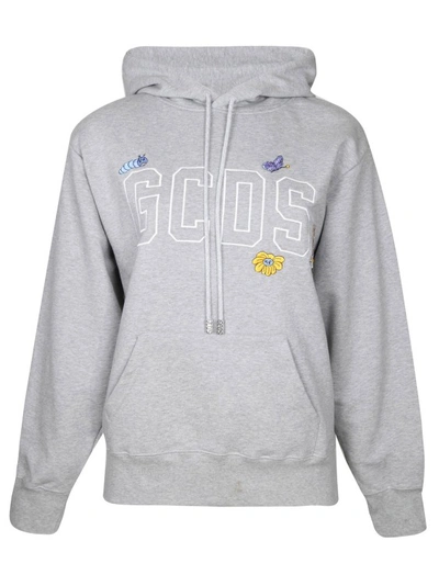 Shop Gcds Grey Cotton Sweatshirt