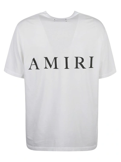 Shop Amiri White/black Cotton Logo-print T-shirt