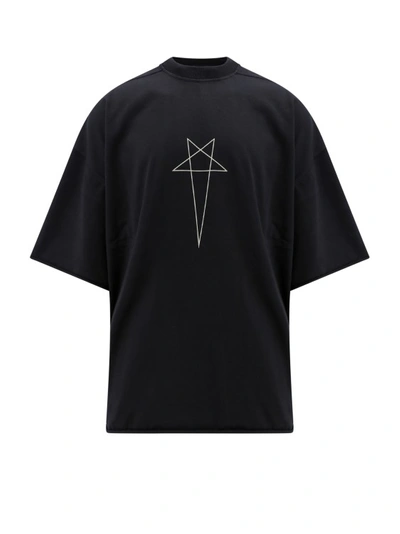 Shop Drkshdw Organic Cotton T-shirt With Logoed Ribbon In Black