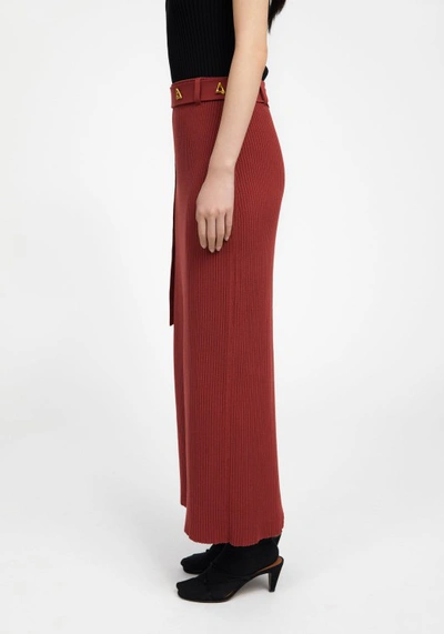 Shop Aeron Forum - Knitted Skirt In Red